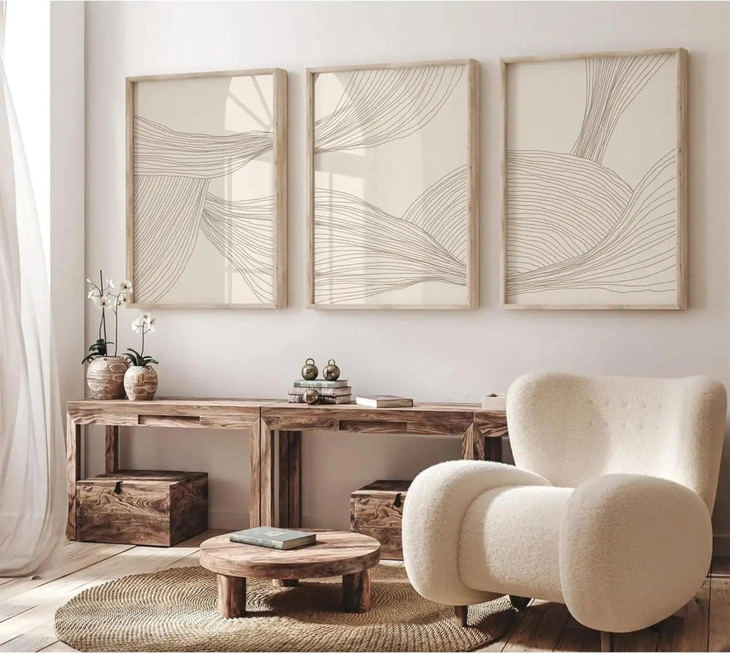 Tríptico Bruma - Mid Century